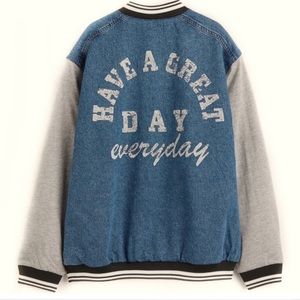 H&M Have a Great Day Varsity Baseball Jacket